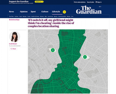 The Guardian - Inside the rise of couples location sharing